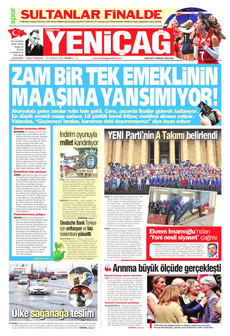 YENİÇAĞ 26 Temmuz 2026 gazete manşeti