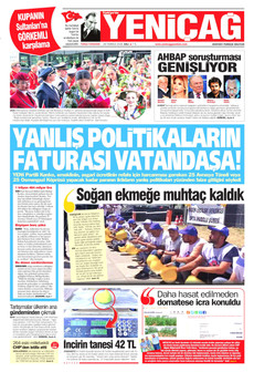 YENİÇAĞ 28 Temmuz 2026 gazete manşeti