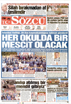 SÖZCÜ 29 Temmuz 2026 gazete manşeti
