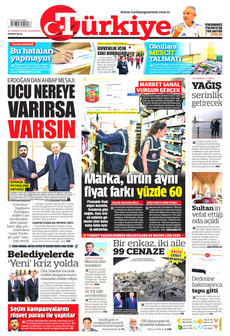 TÜRKİYE GAZETESİ 29 Temmuz 2026 gazete manşeti