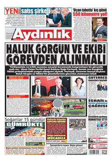 AYDINLIK GAZETESİ 29 Temmuz 2026 gazete manşeti