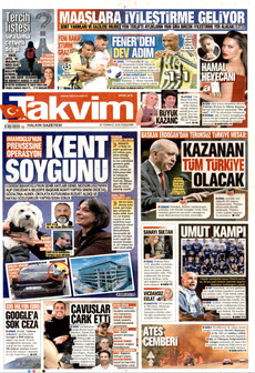 TAKVİM 30 Temmuz 2026 gazete manşeti