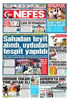 NEFES 1 Ağustos 2026 gazete manşeti