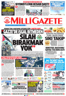 MİLLİ GAZETE 1 Ağustos 2026 gazete manşeti