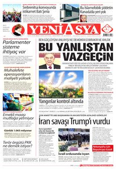 YENİ ASYA 1 Ağustos 2026 gazete manşeti