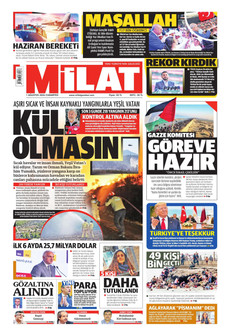 MİLAT 1 Ağustos 2026 gazete manşeti
