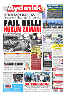 AYDINLIK GAZETESİ 2 Ağustos 2026 gazete manşeti