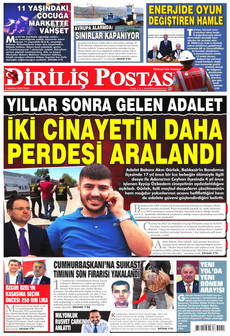 DİRİLİŞ POSTASI 2 Ağustos 2026 gazete manşeti