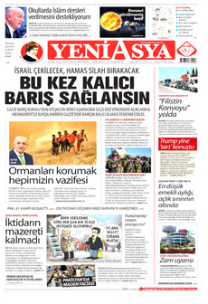 YENİ ASYA 2 Ağustos 2026 gazete manşeti