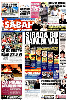 SABAH 3 Ağustos 2026 gazete manşeti