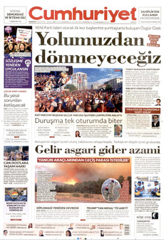 CUMHURİYET 3 Ağustos 2026 gazete manşeti