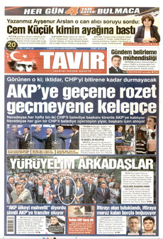 TAVIR GAZETESİ 3 Ağustos 2026 gazete manşeti