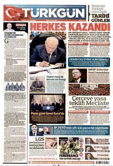 TÜRKGÜN 6 Ağustos 2026 gazete manşeti