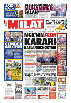 MİLAT 6 Ağustos 2026 gazete manşeti