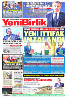 YENİBİRLİK 8 Ağustos 2026 gazete manşeti