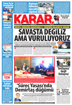 KARAR 9 Ağustos 2026 gazete manşeti
