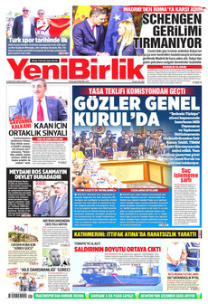 YENİBİRLİK 9 Ağustos 2026 gazete manşeti