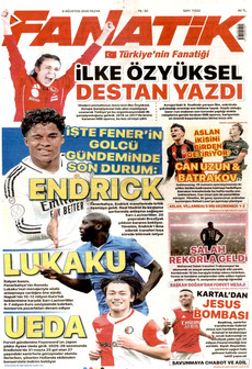 FANATİK 9 Ağustos 2026 gazete manşeti