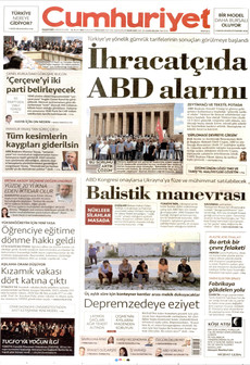 CUMHURİYET 10 Ağustos 2026 gazete manşeti