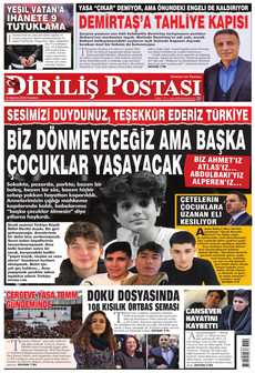 DİRİLİŞ POSTASI 10 Ağustos 2026 gazete manşeti