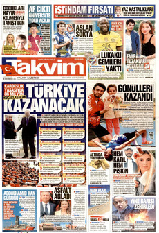 TAKVİM 10 Ağustos 2026 gazete manşeti
