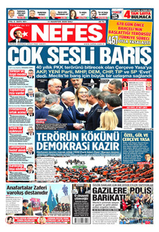 NEFES 11 Ağustos 2026 gazete manşeti