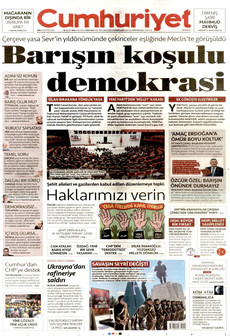 CUMHURİYET 11 Ağustos 2026 gazete manşeti