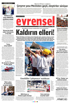 EVRENSEL 11 Ağustos 2026 gazete manşeti
