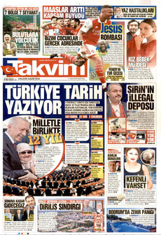 TAKVİM 11 Ağustos 2026 gazete manşeti