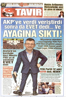 TAVIR GAZETESİ 11 Ağustos 2026 gazete manşeti