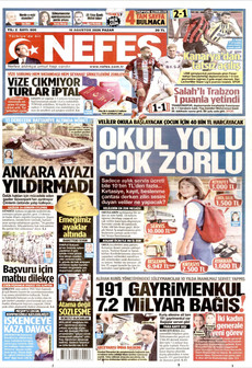 NEFES 16 Ağustos 2026 gazete manşeti