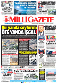 MİLLİ GAZETE 16 Ağustos 2026 gazete manşeti