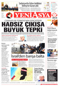 YENİ ASYA 16 Ağustos 2026 gazete manşeti