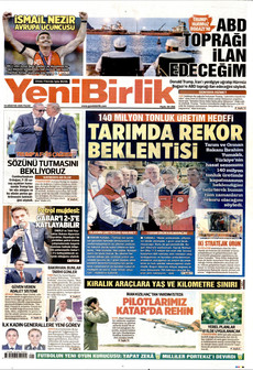 YENİBİRLİK 16 Ağustos 2026 gazete manşeti