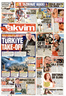 TAKVİM 16 Ağustos 2026 gazete manşeti
