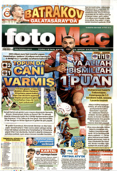 FOTOMAÇ 16 Ağustos 2026 gazete manşeti