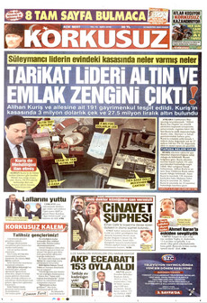 KORKUSUZ 16 Ağustos 2026 gazete manşeti