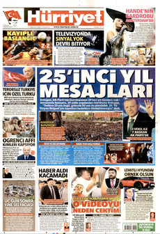 HÜRRİYET 15 Ağustos 2026 gazete manşeti