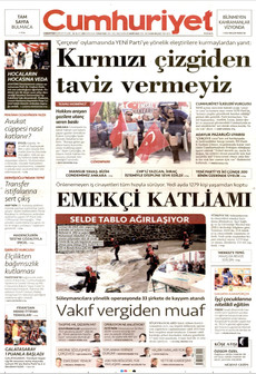 CUMHURİYET 15 Ağustos 2026 gazete manşeti