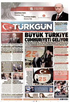 TÜRKGÜN 15 Ağustos 2026 gazete manşeti