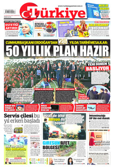 TÜRKİYE GAZETESİ 15 Ağustos 2026 gazete manşeti