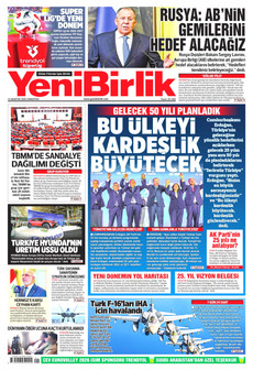 YENİBİRLİK 15 Ağustos 2026 gazete manşeti