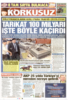 KORKUSUZ 15 Ağustos 2026 gazete manşeti