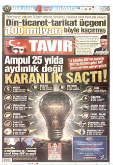TAVIR GAZETESİ 15 Ağustos 2026 gazete manşeti