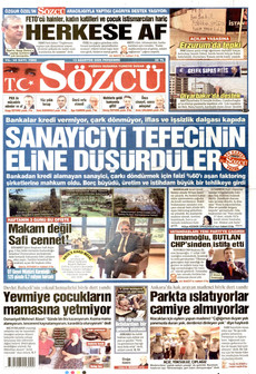 SÖZCÜ 13 Ağustos 2026 gazete manşeti