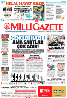 MİLLİ GAZETE 13 Ağustos 2026 gazete manşeti