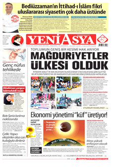 YENİ ASYA 13 Ağustos 2026 gazete manşeti