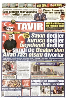 TAVIR GAZETESİ 13 Ağustos 2026 gazete manşeti