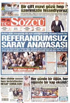 SÖZCÜ 12 Ağustos 2026 gazete manşeti