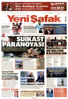 YENİ ŞAFAK 12 Ağustos 2026 gazete manşeti
